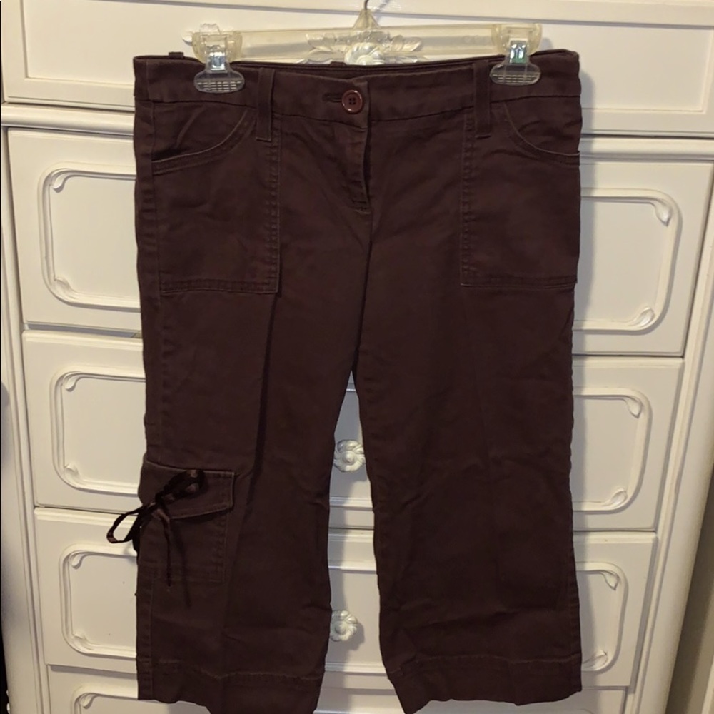 Authentic Guess Jeans Brown Capri Pants Sz 27